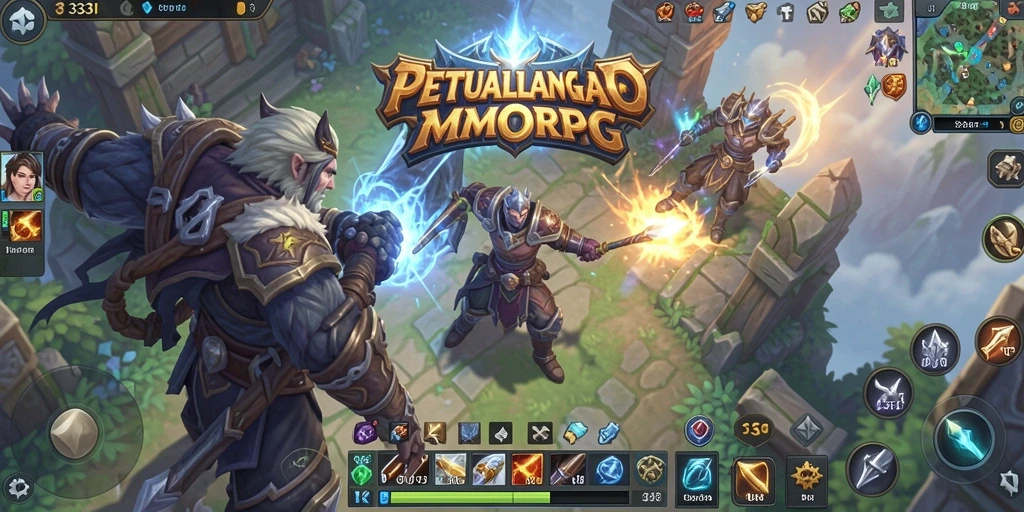 Screenshot gameplay yang menampilkan aksi seru di dunia MMORPG.