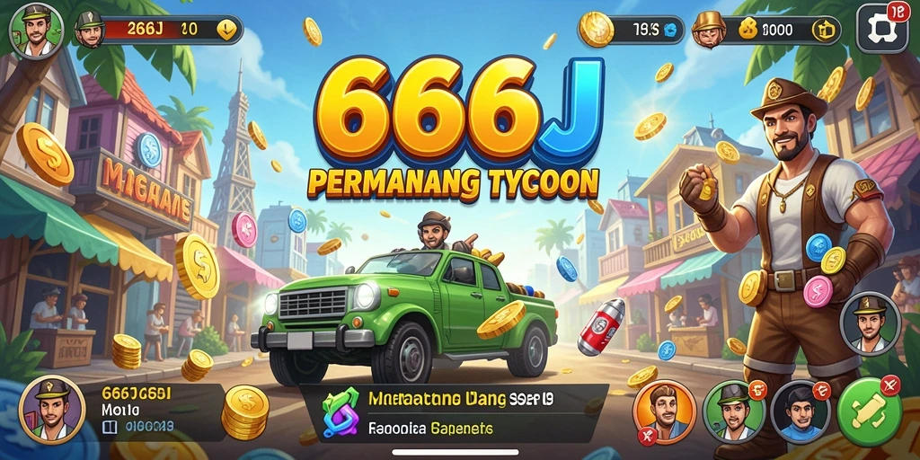 Screenshot utama 666J menampilkan pengalaman gameplay Tycoon yang seru.