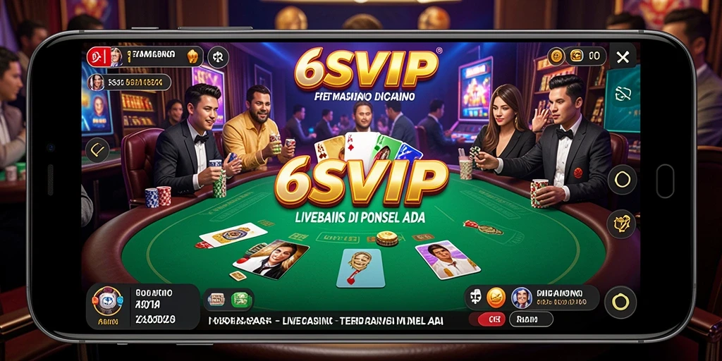 Screenshot gameplay Live Casino 6SVIP yang mendebarkan.