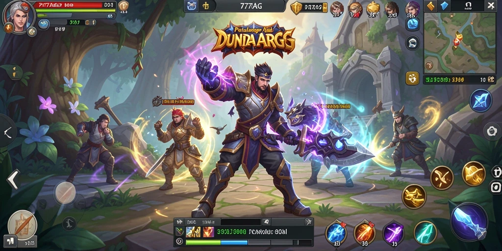 Gameplay seru dalam petualangan ARPG 777AG.