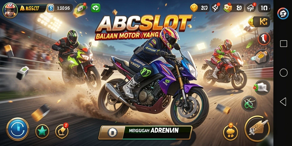Tampilan aksi mengesankan dalam balapan motor.