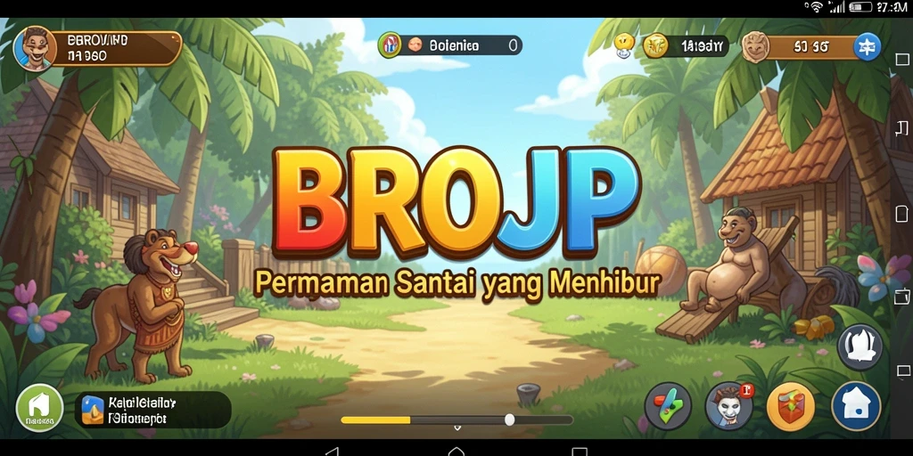 Tangkapan layar BROJP menampilkan gameplay santai dan menghibur.