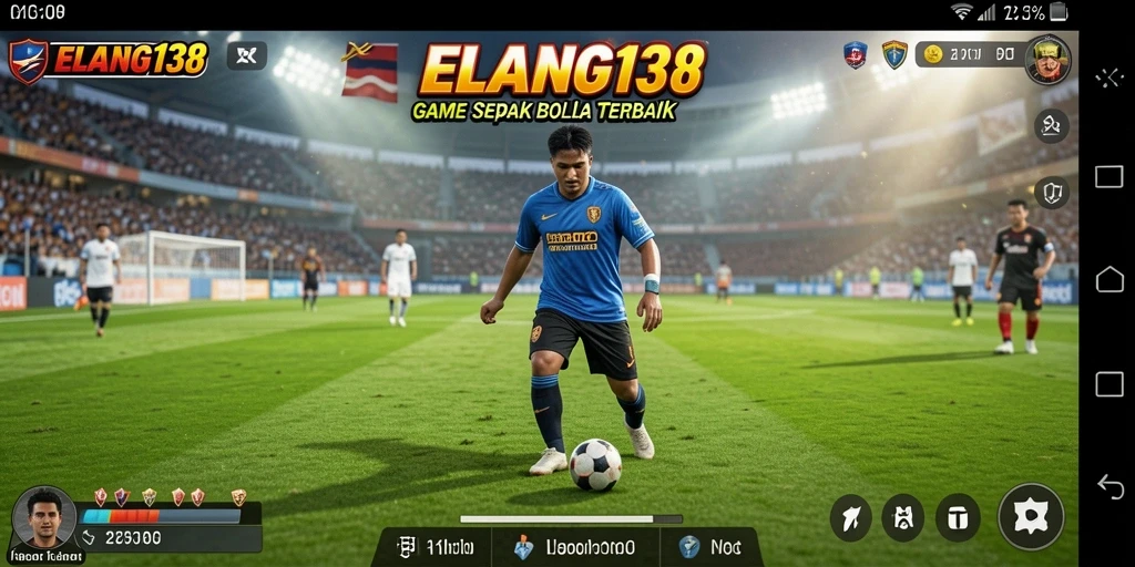 Tampilan menarik dari gameplay sepak bola ELANG138.