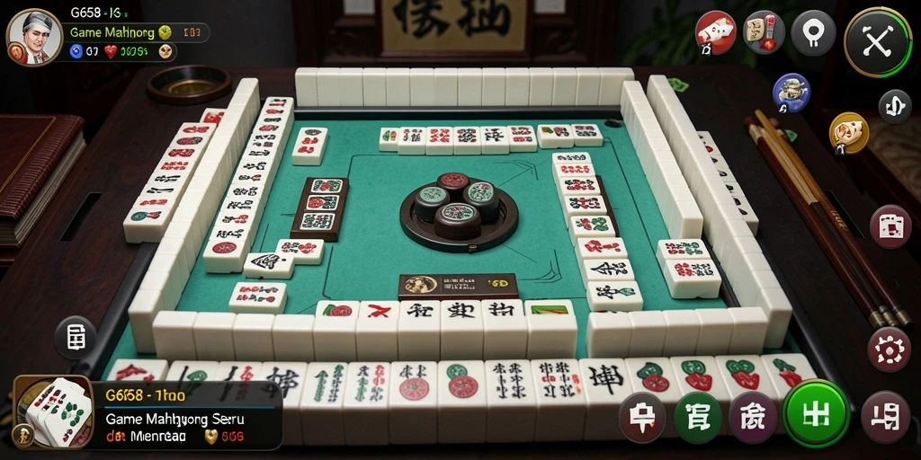 Tampilan gameplay G668 yang menarik dan penuh strategi Mahjong.