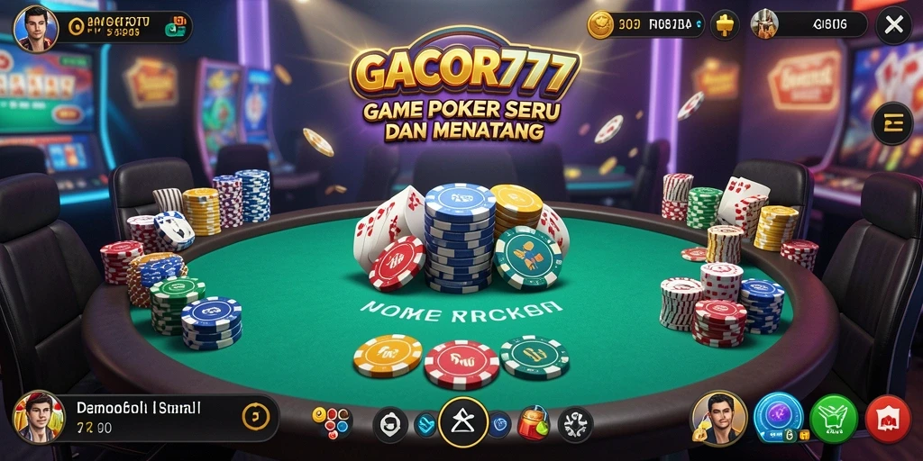 Tampilan permainan Poker GACOR777 yang menarik dan interaktif.