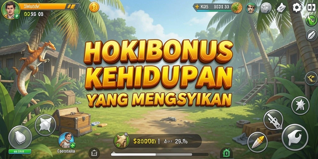 Screenshot utama HOKIBONUS menampilkan gameplay simulasi yang dinamis dan interaktif.