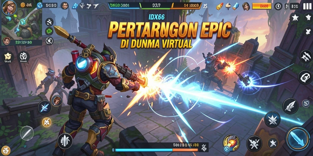 Tampilan mendebarkan pertarungan dalam IDX66 dengan karakter unik.