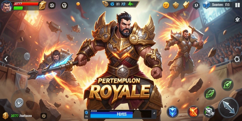 Tampilan gameplay seru di JET77 dengan grafik dan aksi pertempuran yang menegangkan.