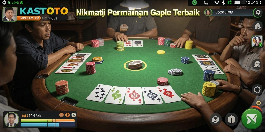 Tampilan permainan Gaple yang menarik di KASTOTO.