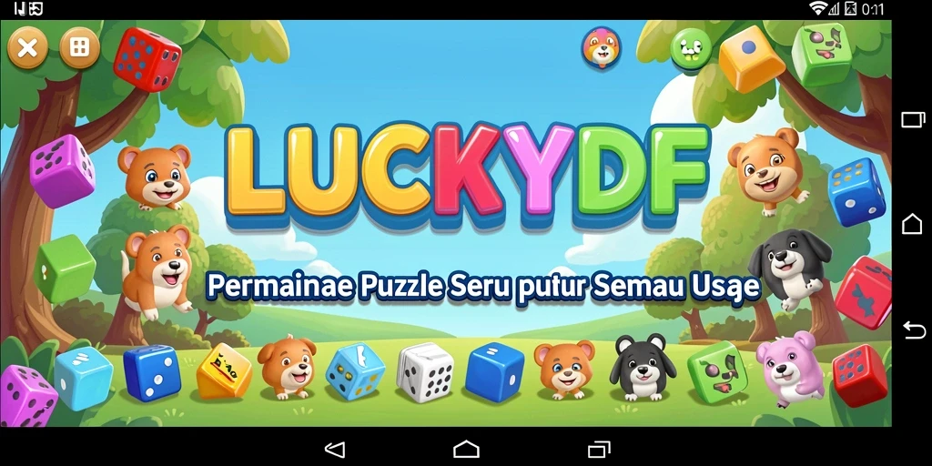 Tampilan gameplay LUCKYDF yang menantang dan penuh warna.