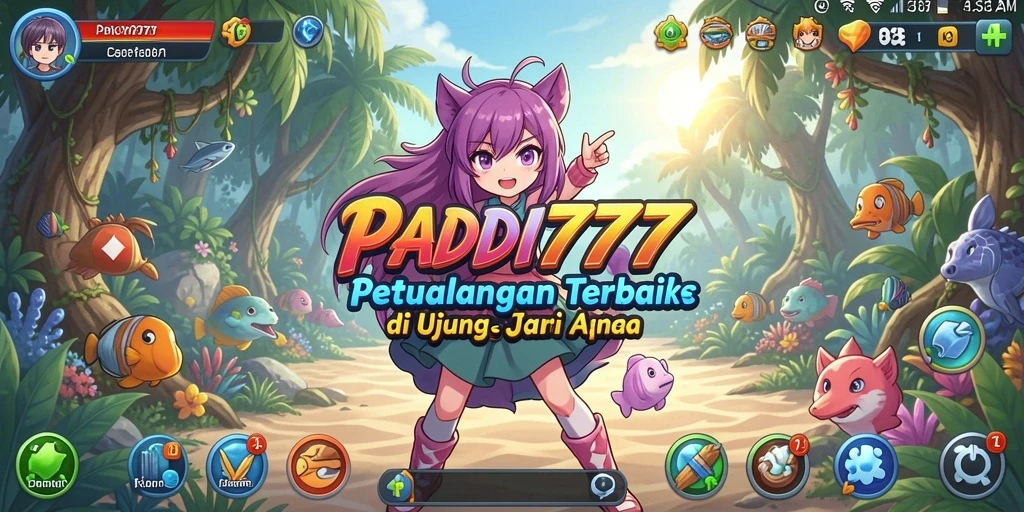 Screenshot dari gameplay PADI777 yang menampilkan pertarungan seru karakter Anime.