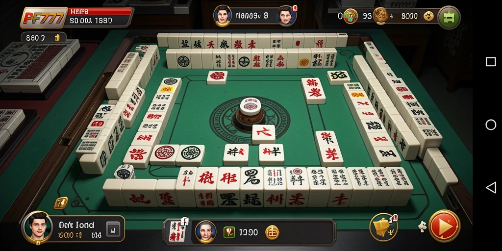 Screenshot PF777 menampilkan aksi seru dan gameplay Mahjong yang menarik.