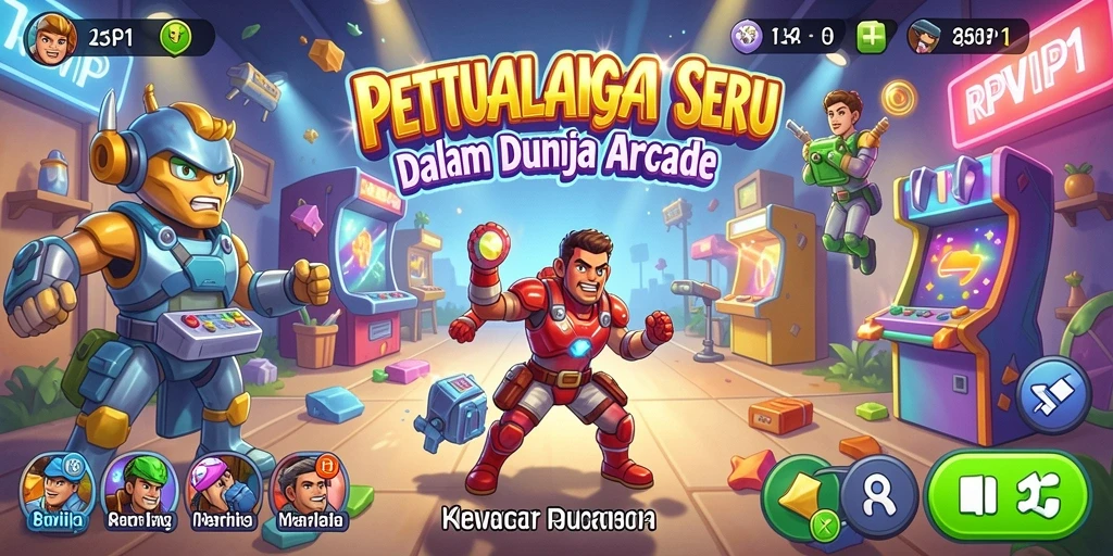 Tampilan gameplay menarik di RPVIP1 dengan grafis warna-warni.