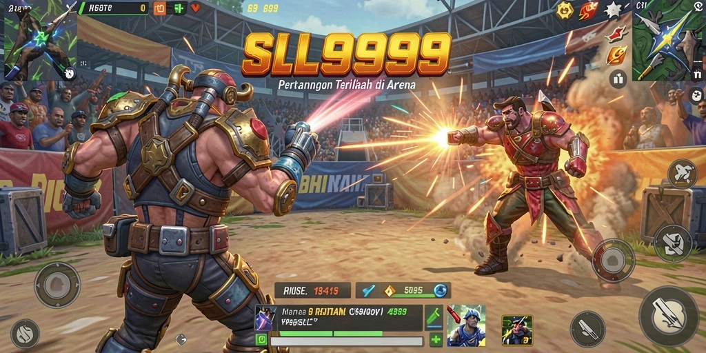 Tampilan gameplay SL999 yang penuh aksi dan strategi Battle Royale.