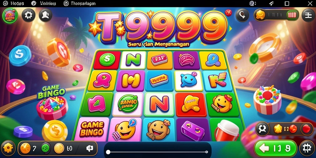 Screenshot gameplay T9999 menampilkan suasana permainan Bingo yang seru.