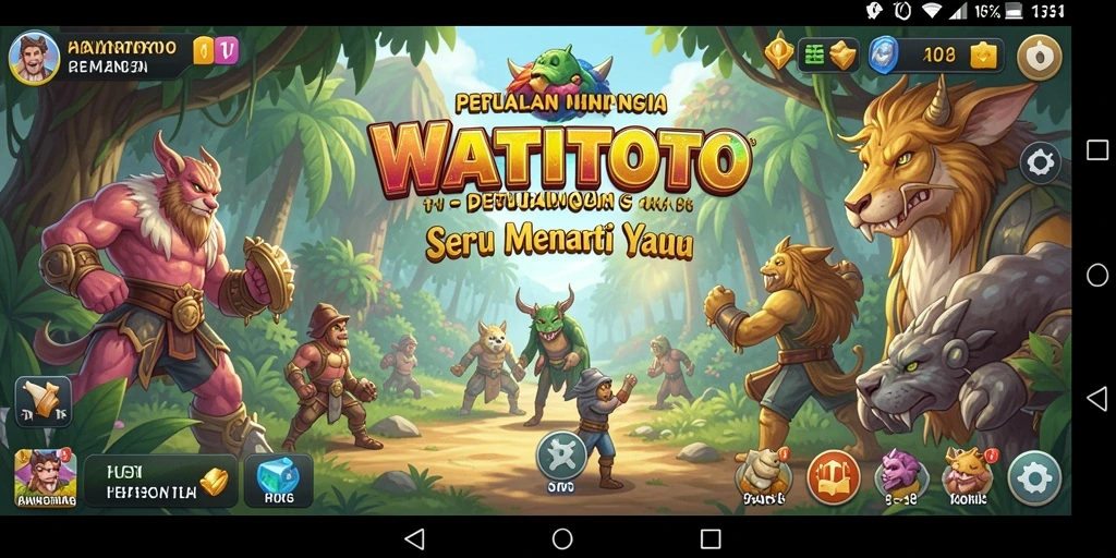 Tampilan gameplay seru dan penuh tantangan di WATITOTO.